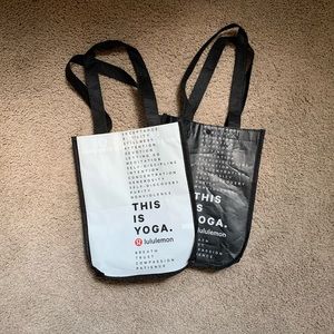 Set of 2 “This is yoga.” Edition lululemon Bags